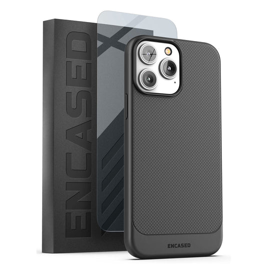 Encased Thin Armor Case with Screen Protector iPhone 14 Pro - Black