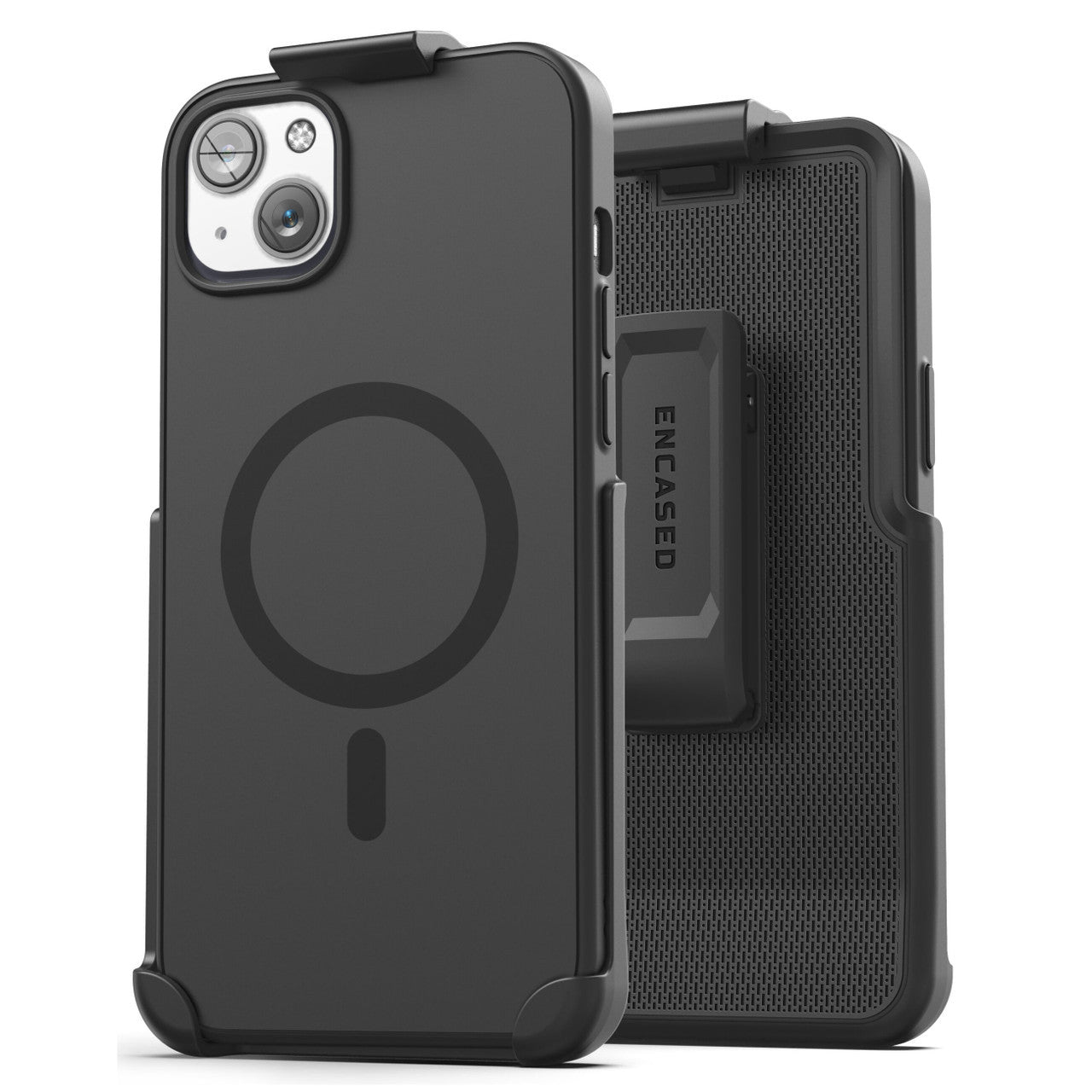 Encased Slimshield Magsafe Case with Belt Clip Holster iPhone 14 - Black