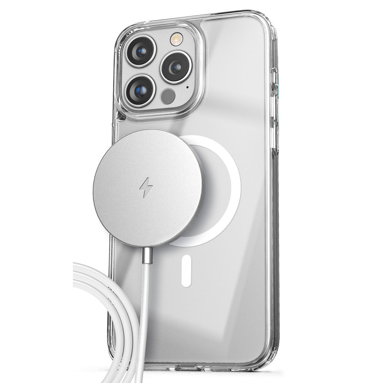 Encased Clear Case with Portable MagSafe Charger iPhone 15 Pro - Clear