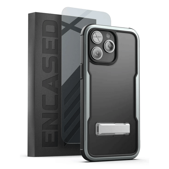 Encased Exos Armor Case with Screen Protector iPhone 14 Pro Max - Gunmetal