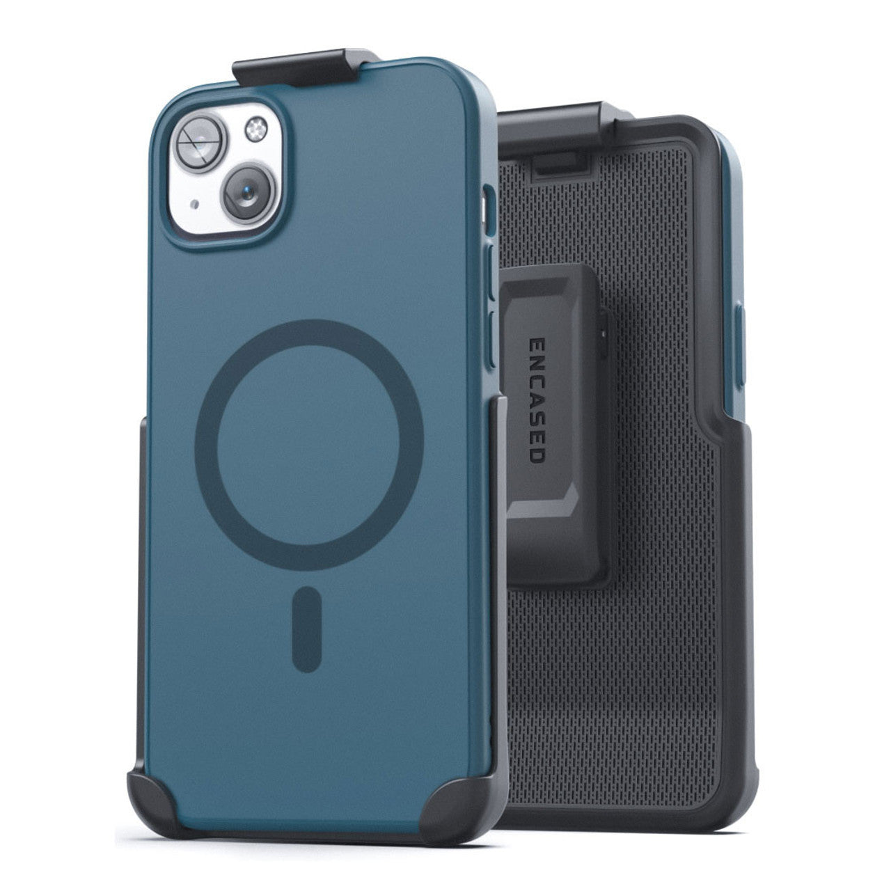 Encased Slimshield Magsafe with Belt Clip Holster Case iPhone 14 - Blue
