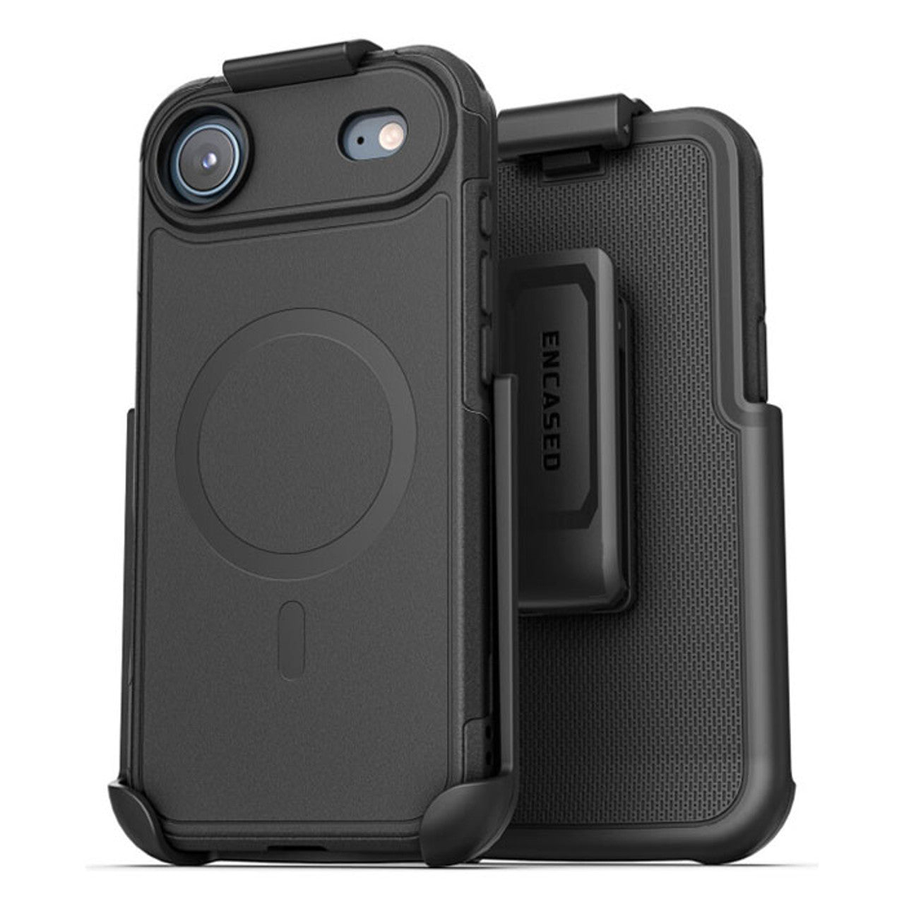 Encased Challenger Case iPhone 17 Air with Belt Clip Holster - Black