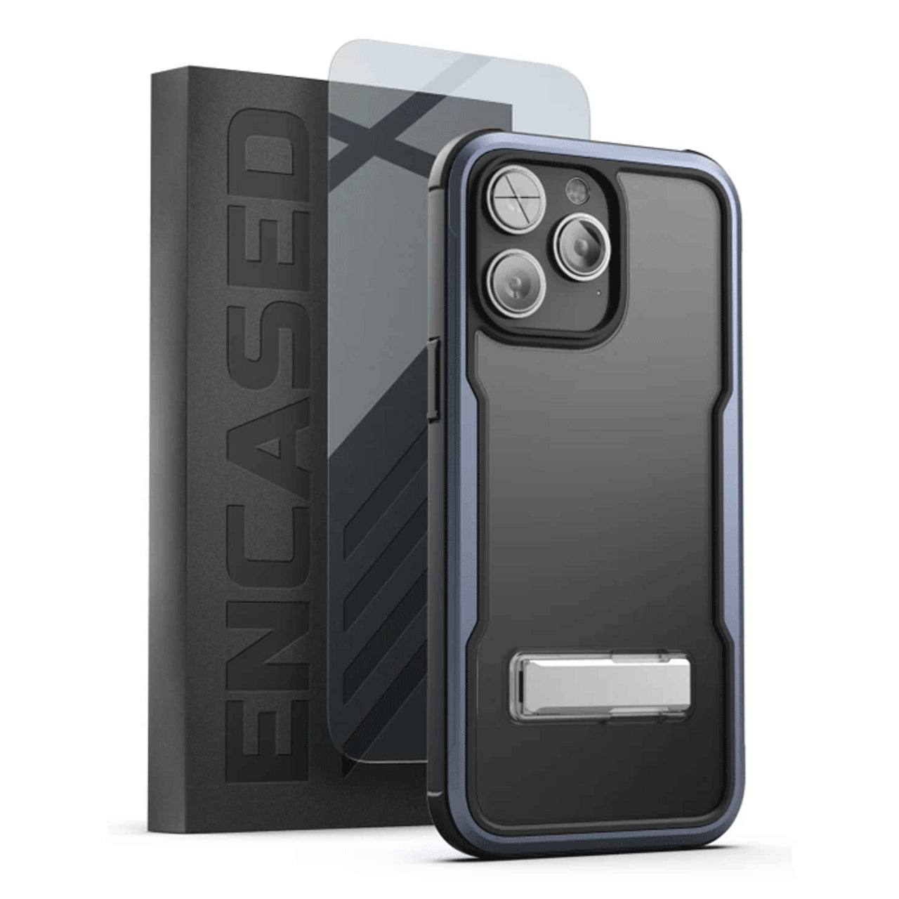 Encased Exos Armor Case with Screen Protector iPhone 14 Pro - Blue
