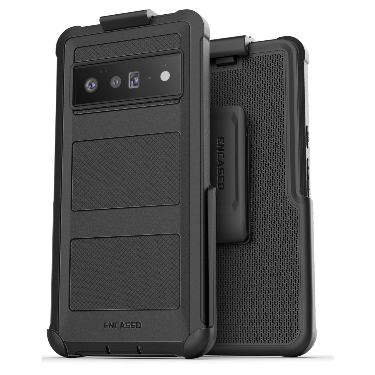 Encased Falcon Shield Case Google Pixel 6 Pro with Belt Clip Holster - Black