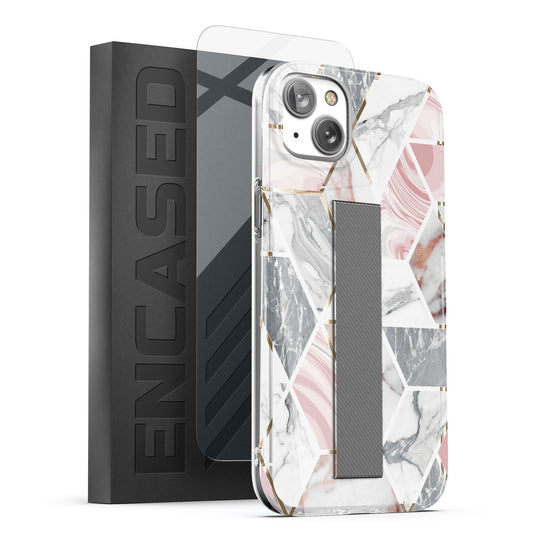 Encased Loop Case with Screen Protector iPhone 14 - White Marble