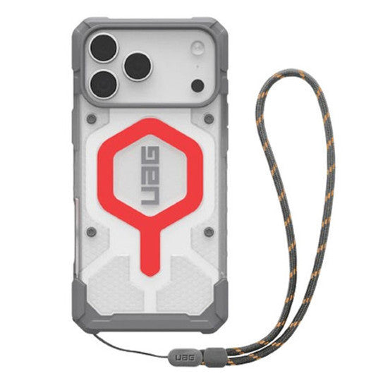 UAG Pathfinder Clear MagSafe Case iPhone 17 Pro Max + Lanyard - Active Lava