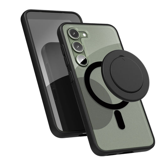 Encased Clear Magsafe Case Samsung Galaxy S23+ Plus with MagSafe Grip - Black