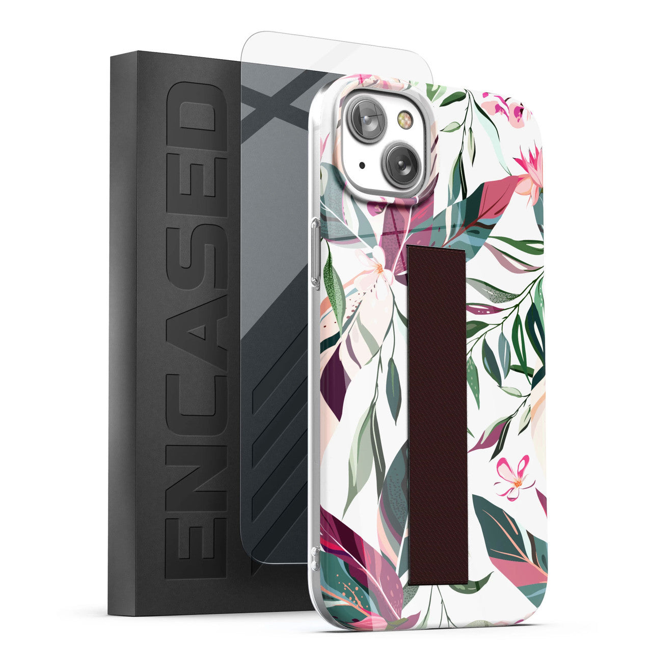 Encased Loop Case with Screen Protector iPhone 14 Plus - Maroon Vine