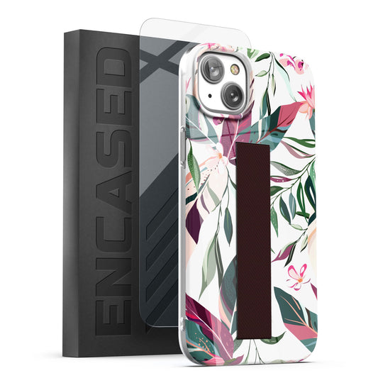 Encased Loop Case with Screen Protector iPhone 14 Plus - Maroon Vine