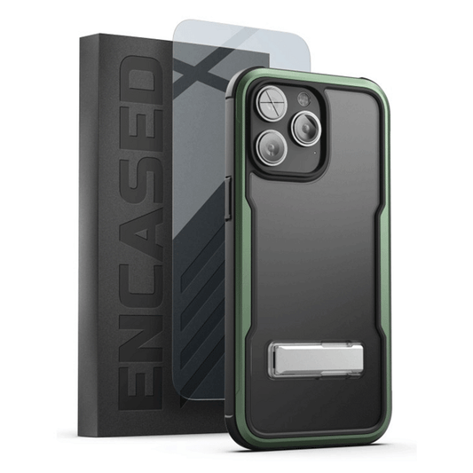 Encased Exos Armor Case with Screen Protector iPhone 14 Pro - Green