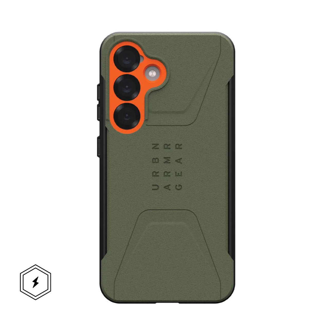 UAG Civilian Case Samsung Galaxy S25 - Olive/Orange