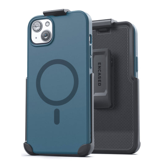 Encased Slimshield Magsafe with Belt Clip Holster Case iPhone 14 Plus - Blue
