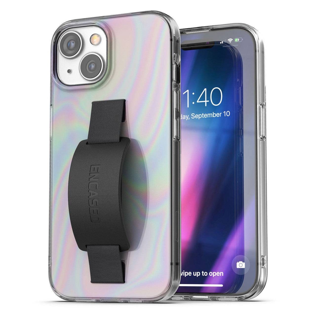 Encased Hand Loop Case iPhone 15 - Rainbow Reflection