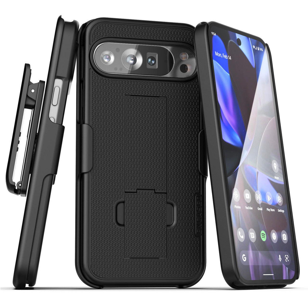 Encased Duraclip Case Google Pixel 9 Pro XL with Belt Clip Holster - Black