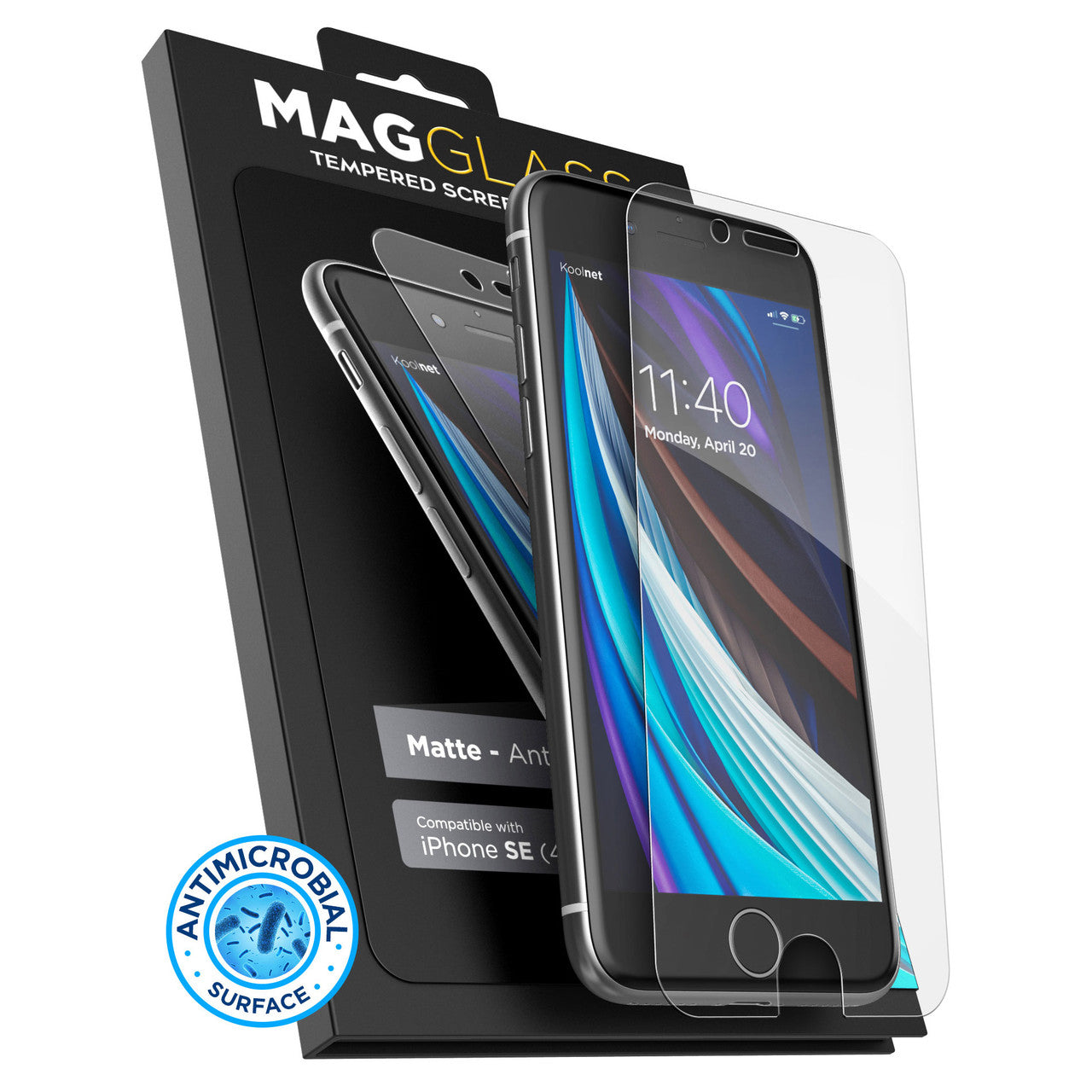 Encased Antimicrobial MagGlass Matte iPhone SE 2022/2020