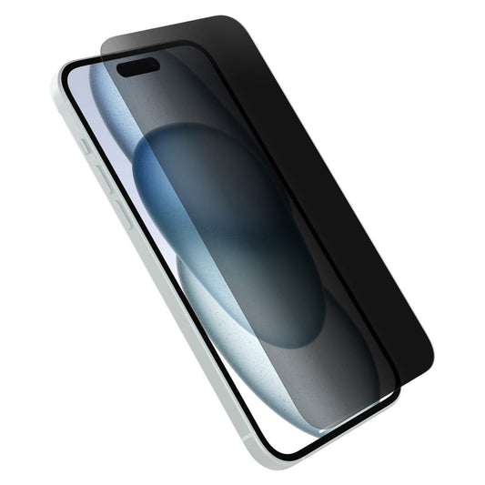 OtterBox Premium Pro Privacy Glass iPhone 15 - Black