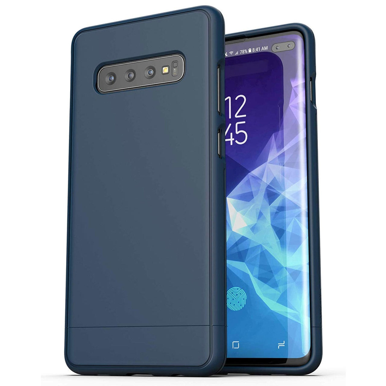 Encased Slimshield Case Samsung Galaxy S10+ Plus with Belt Clip Holster - Blue