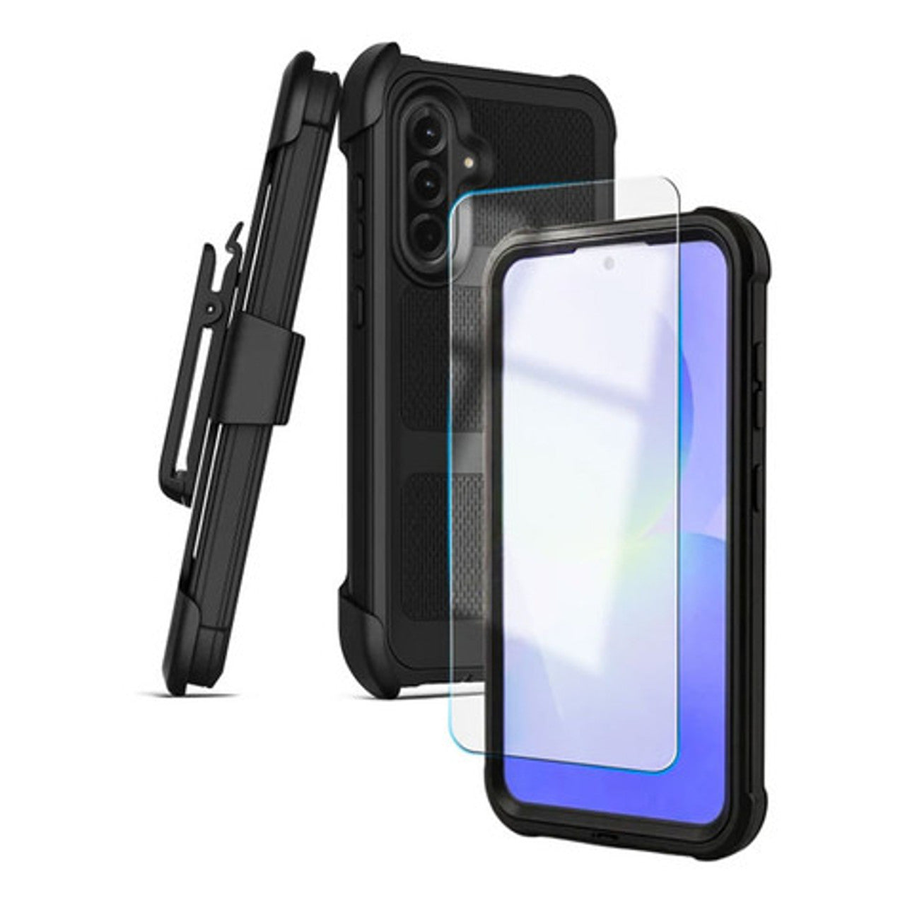 Encased Falcon Case Samsung Galaxy A36 5G with Belt Clip Holster - Black