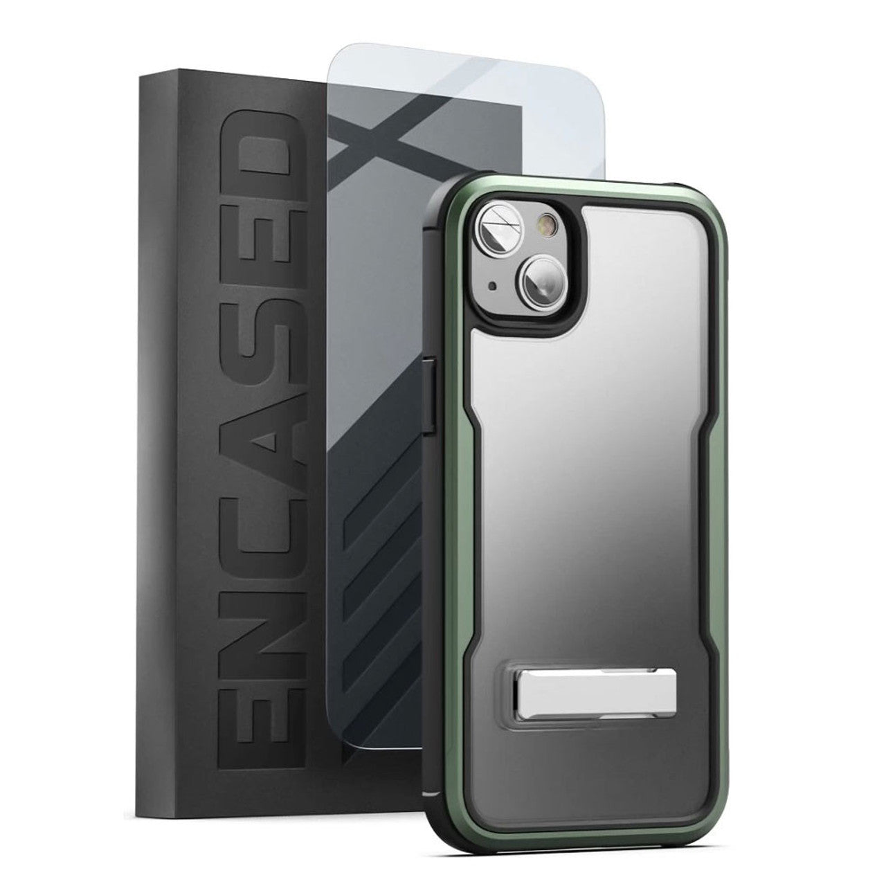 Encased Exos Armor Case with Screen Protector iPhone 14 Plus - Green