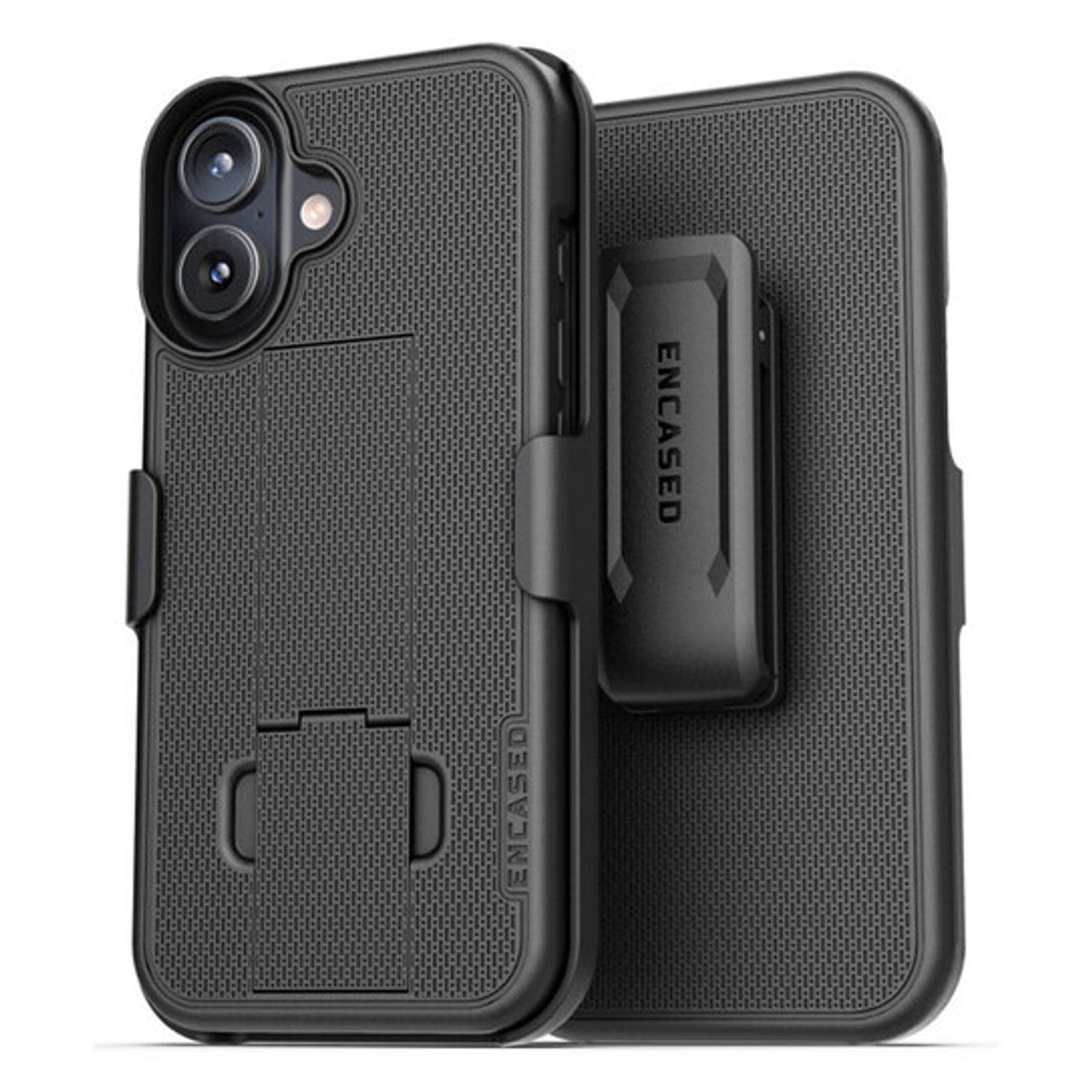 Encased DuraClip Case iPhone 17 with Belt Clip Holster - Black