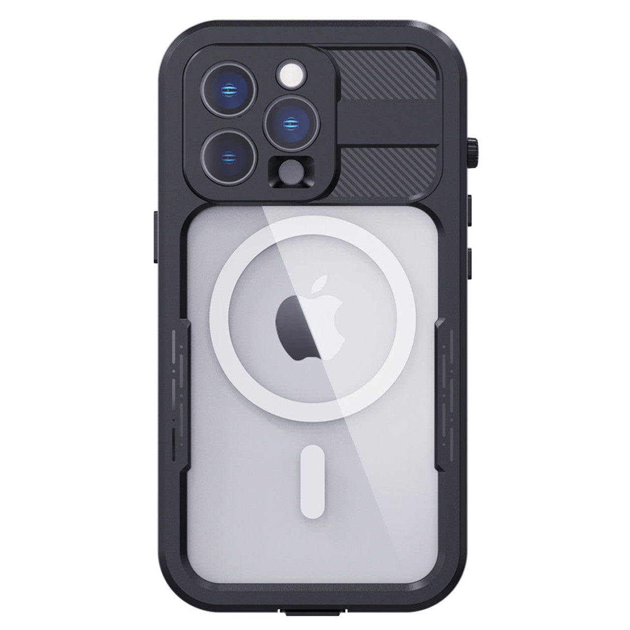 Krakatoo Mars WaterProof Case iPhone 14 Pro - Black with Metal Ring