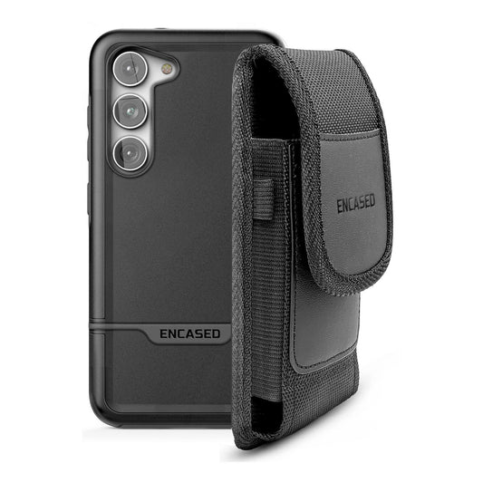 Encased Rebel Case Samsung Galaxy S23 with Pouch - Black