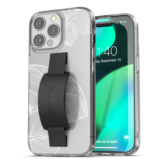 Encased Hand Loop Case iPhone 15 Pro Max - White Lace Leaf