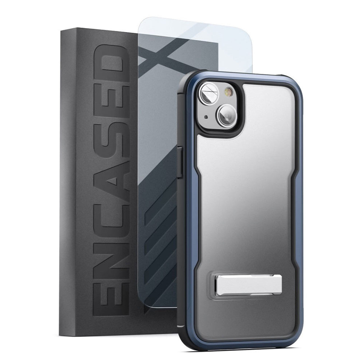 Encased Exos Armor Case with Screen Protector iPhone 14 - Blue