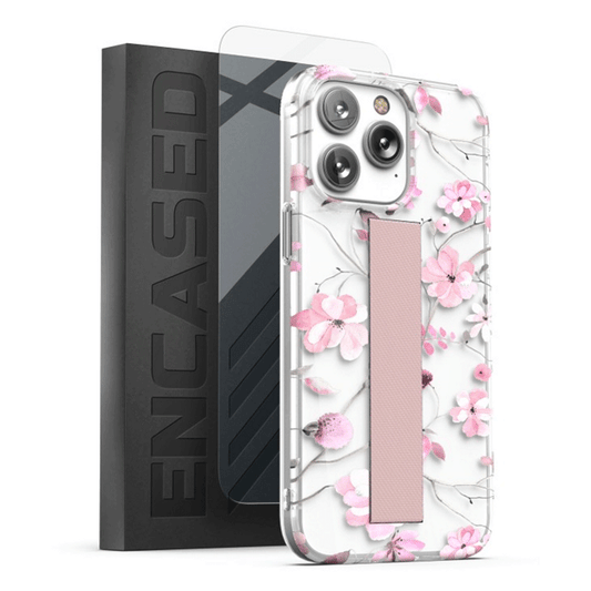 Encased Loop Case with Screen Protector iPhone 14 Pro Max - Pink Flowers