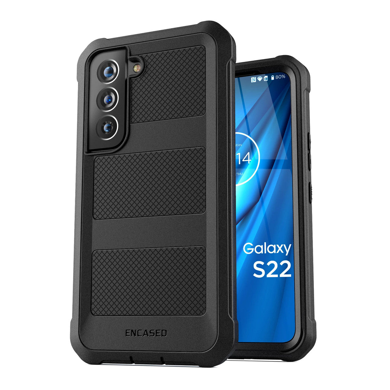 Encased Falcon Shield Case Samsung Galaxy S22 - Black