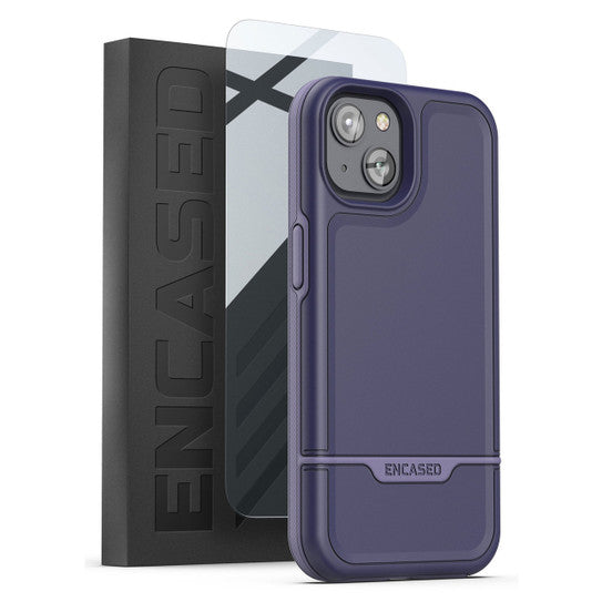 Encased Rebel Case with Screen Protector iPhone 14 - Purple