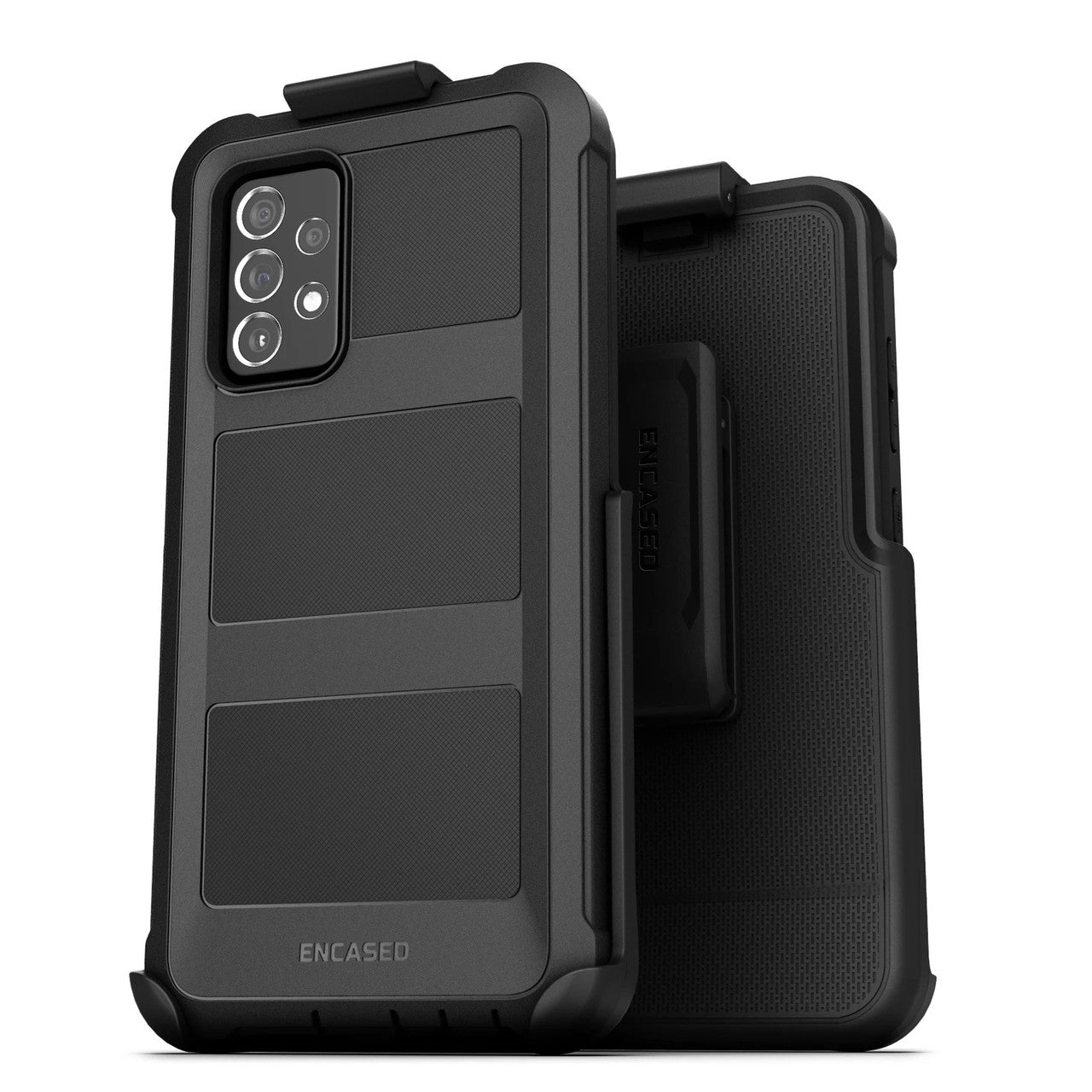 Encased Falcon Case Samsung Galaxy A52 with Belt Clip Holster - Black