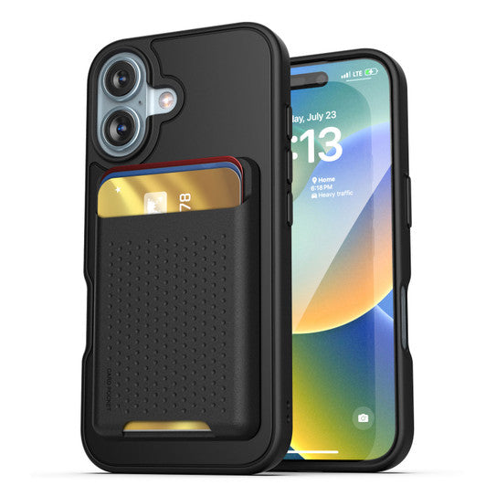 Encased Slimshield Magsafe Case iPhone 16 Plus with Magnetic Wallet - Black