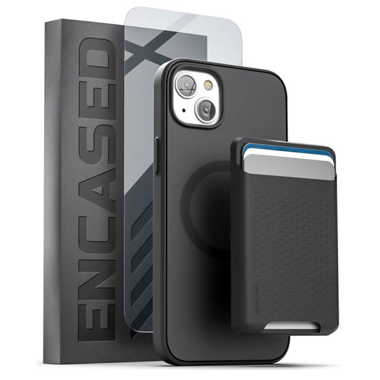 Encased Slimshield MagSafe Case with TPU Wallet iPhone 14 - Black