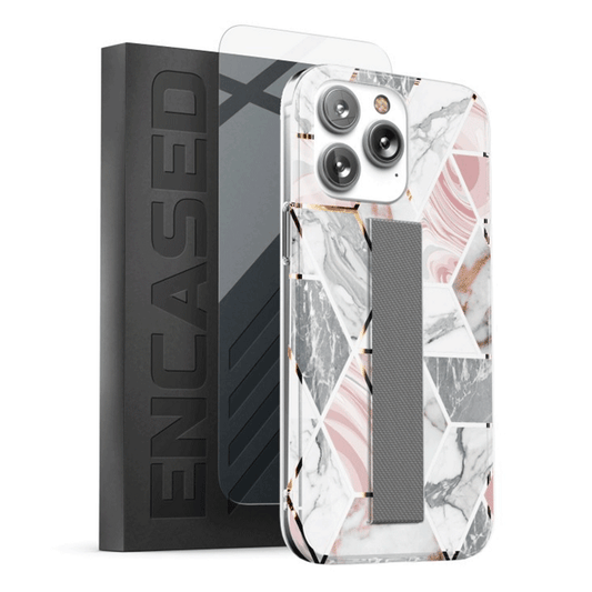 Encased Loop Case with Screen Protector iPhone 14 Pro Max - White Marble