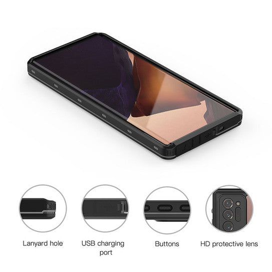 Krakatoo Dot Waterproof Case Samsung Galaxy Note20 Ultra - Black/Clear