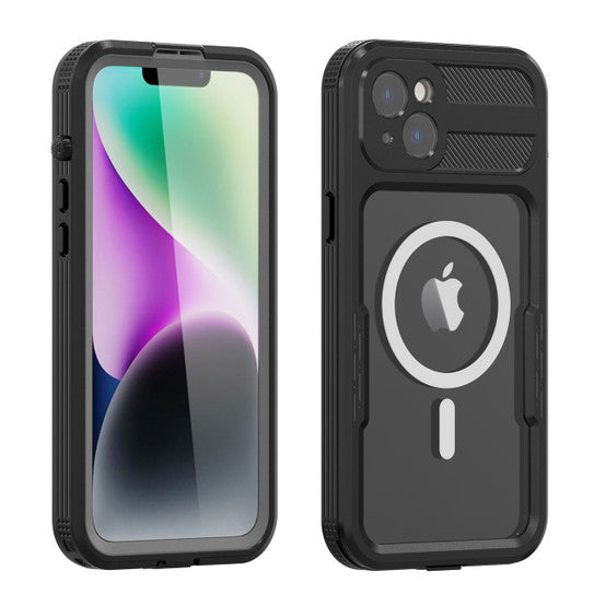 Krakatoo Mars WaterProof Case iPhone 14 Plus - Black with Metal Ring