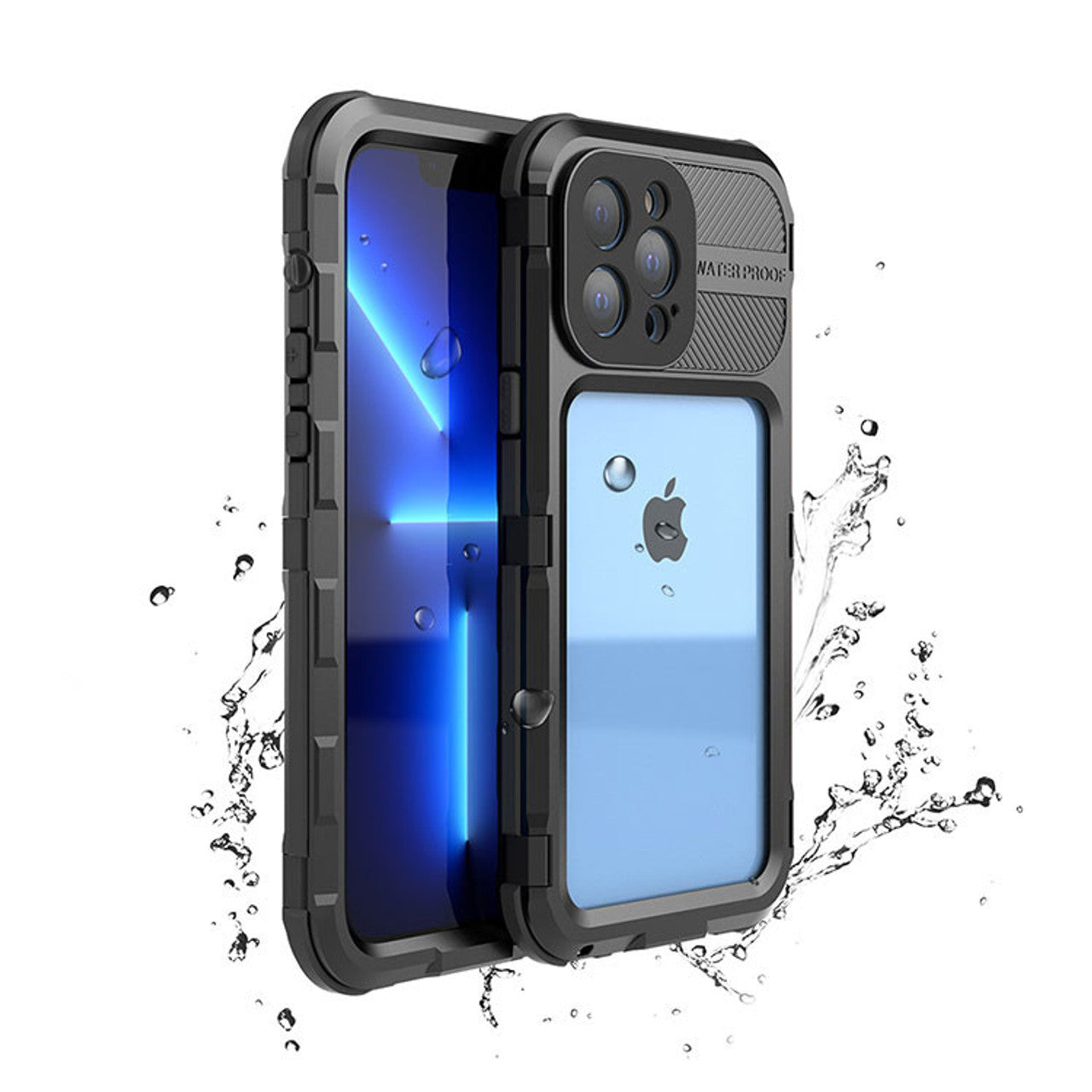 Krakatoo Aluminum Alloy Waterproof Case iPhone 13 Pro - Black