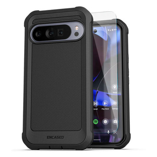 Encased Falcon Case with HD Screen Protector Google Pixel 10 Pro XL - Black