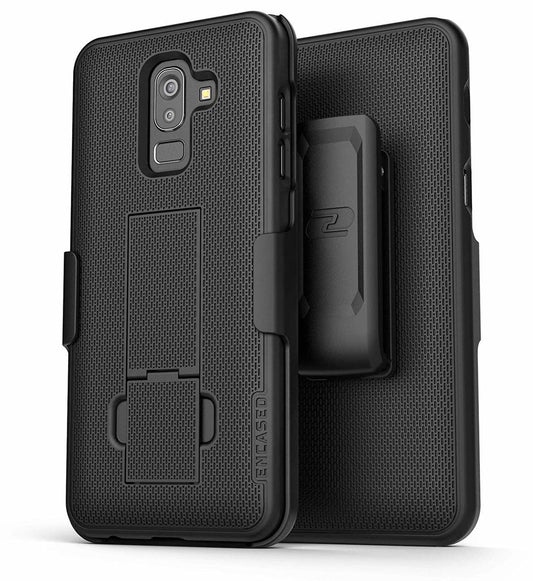 Encased Combo Case Samsung Galaxy J8 with Holster - Black