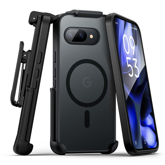 Encased Slimshield Case Google Pixel 9a with Belt Clip Holster - Black