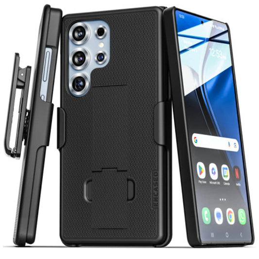 Encased Duraclip Case Samsung Galaxy S25 Ultra with Belt Clip Holster - Black