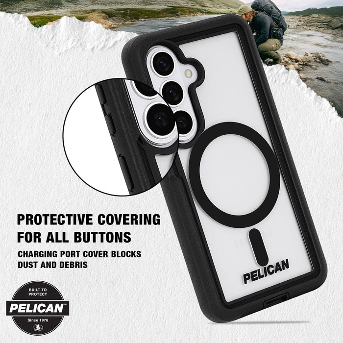 Pelican Voyager Case with Magnet & Holster Samsung Galaxy S26 - Clear/Black