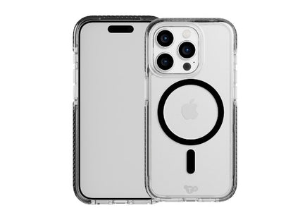 Tech21 Evo Crystal MagSafe Case iPhone 15 Pro - Graphite Black