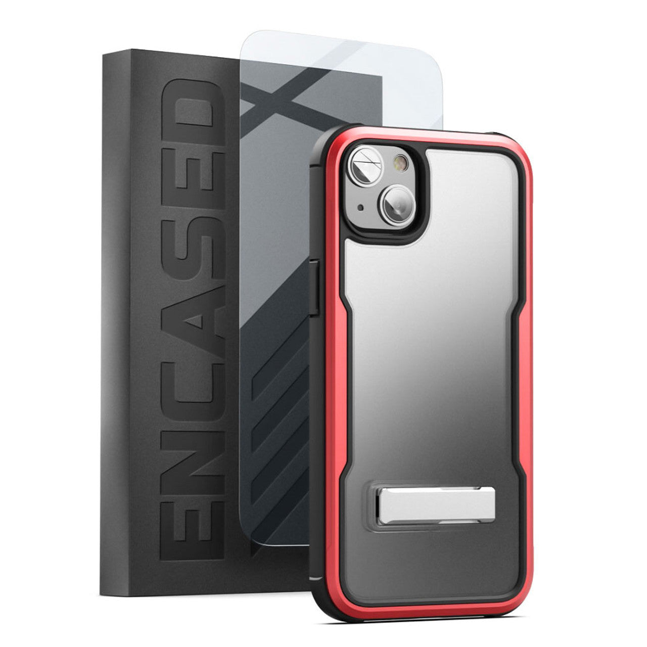 Encased Exos Armor Case with Screen Protector iPhone 14 Plus - Red