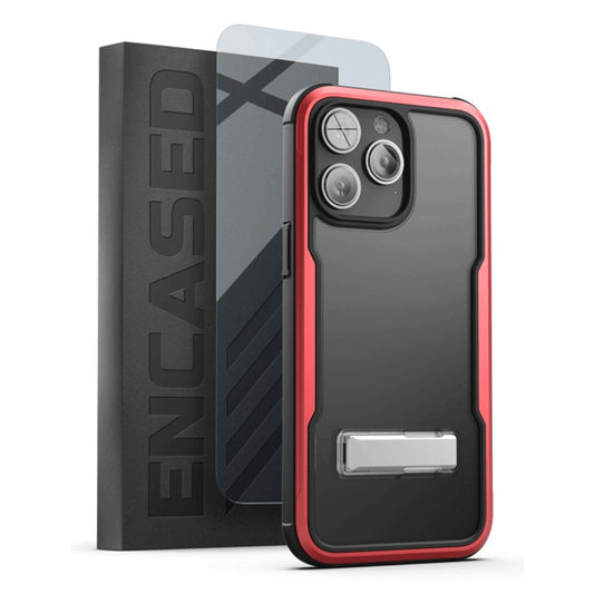 Encased Exos Armor Case with Screen Protector iPhone 14 Pro - Red