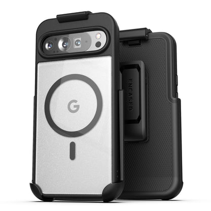 Encased Clear MagSafe Case Google Pixel 9 Pro XL with Belt Clip Holster - Clear