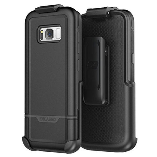 Encased Rebel Case Samsung Galaxy S8+ Plus with Holster - Black