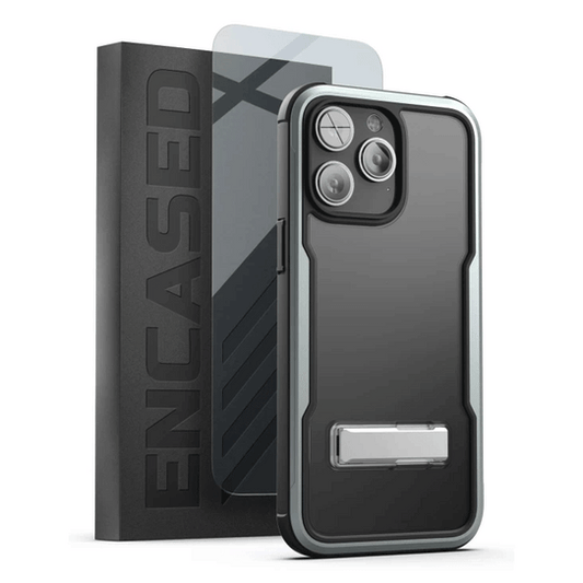 Encased Exos Armor Case with Screen Protector iPhone 14 Pro Max - Gunmetal