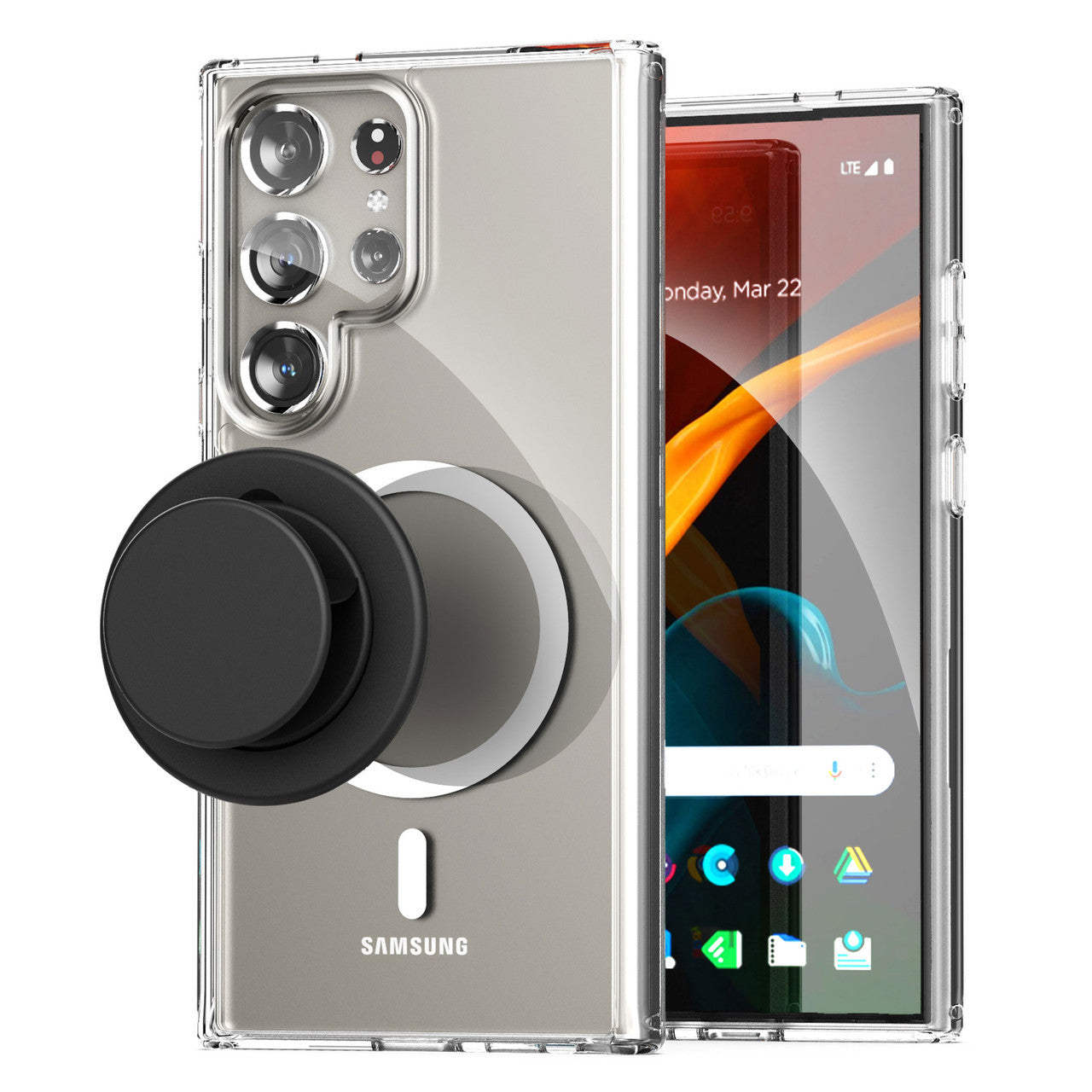 Encased Clear MagSafe Case Samsung Galaxy S24 Ultra with MagSafe Grip - Clear